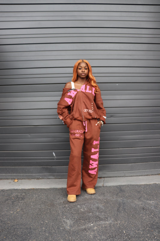 GO AWALL Sweatsuit (brown)